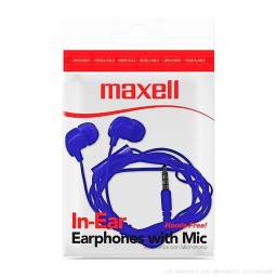 AURICULARES CON MICRFONO IN-EAR MAXELL AZULES