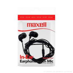 AURICULARES CON MICRFONO IN-EAR MAXELL NEGROS