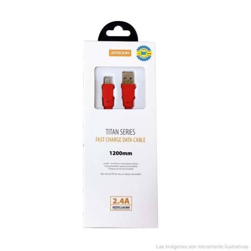 CABLE USB CON PUNTA TIPO C 2.4 A JOYROOM TITAN ROJO