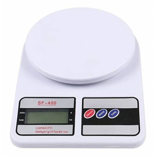 BALANZA DIGITAL DE COCINA DE 1g A 10kg A PILAS 