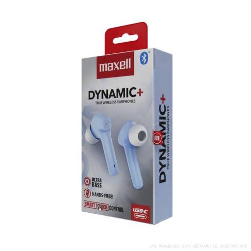AURICULARES INALAMBRICOS MAXELL DYNAMIC+ ESTEREO ULTRA BASS TWS CELESTE