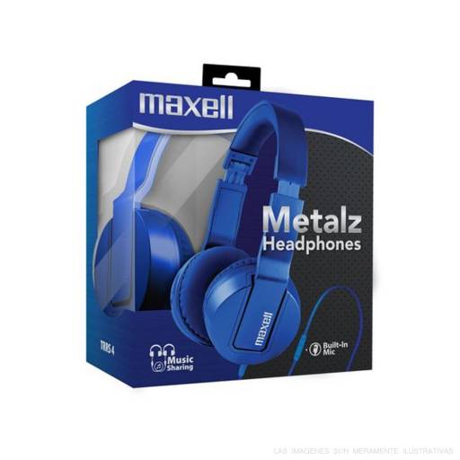 AURICULARES CABLEADOS MAXELL METALZ ESTEREO OVER-EAR AZUL