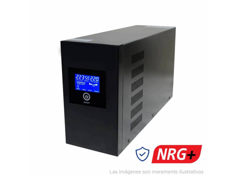 UPS NRG+ 650VA + 110V A 240V CON PANTALLA LCD CONTROL + BATERIAS + FUSIBLE