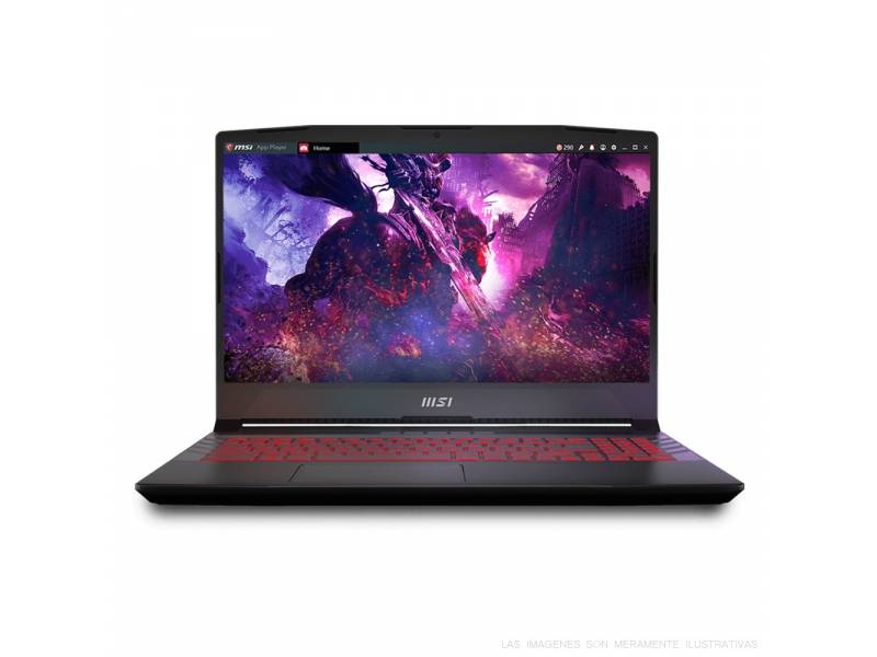 LAPTOP GAMER MSI GL PULSE + CORE i5 + 8GB RAM + NVIDIA 3050 4GB VRAM + 512GB SSD + 15.6" FHD 60 HZ + WINDOWS 11