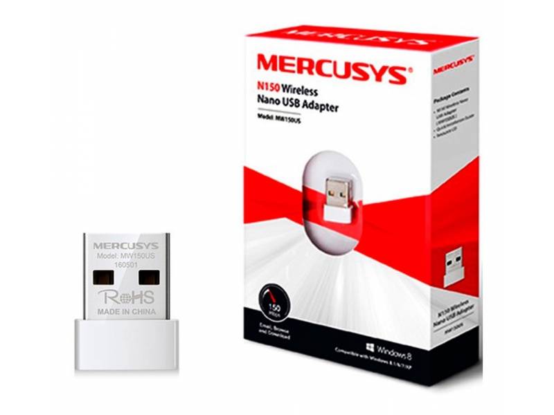 TARJETA RED WIRELESS MERCUSYS NANO MW150UM	